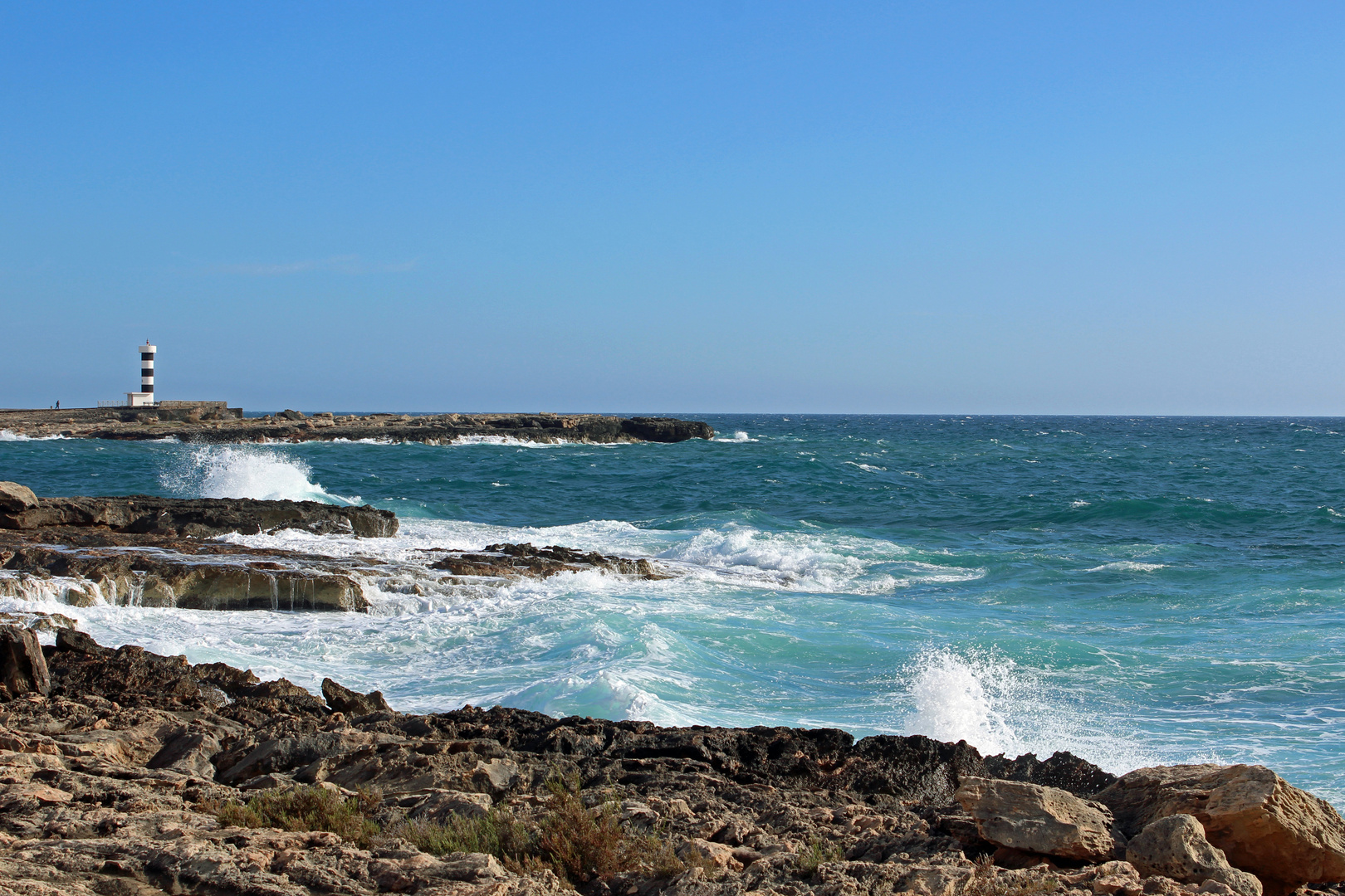 Leuchtturm bei Colònia de Sant Jordi