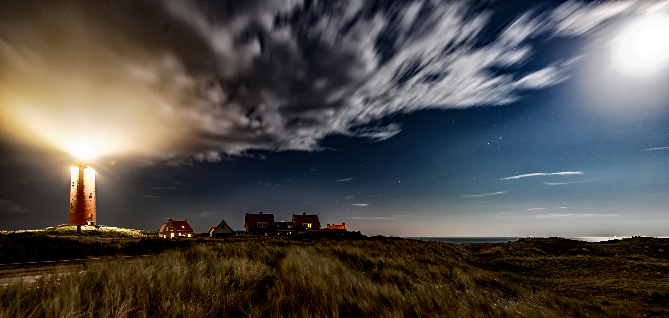 _Leuchtturm bei Nacht-Eierland-Insel-Texel