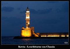 Leuchtturm beim Hafen von Chania