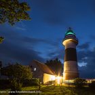 Leuchtturm Bülk bei Kiel in der Nacht