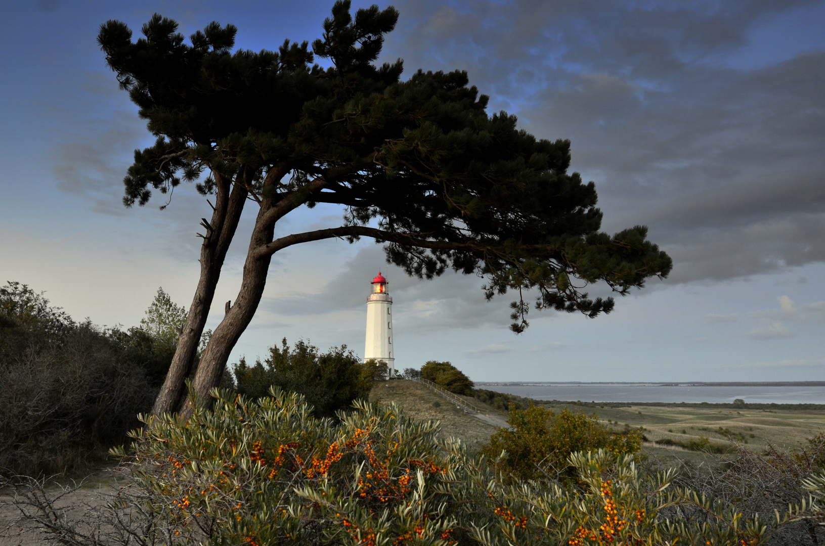 Leuchtturm Dornbusch am Abend 18