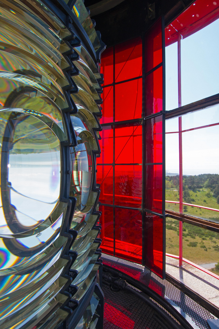 Leuchtturm Dornbusch Hiddensee - Laterne mit Optik