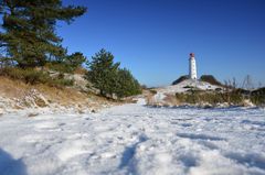 Leuchtturm Dornbusch im Februar 2018