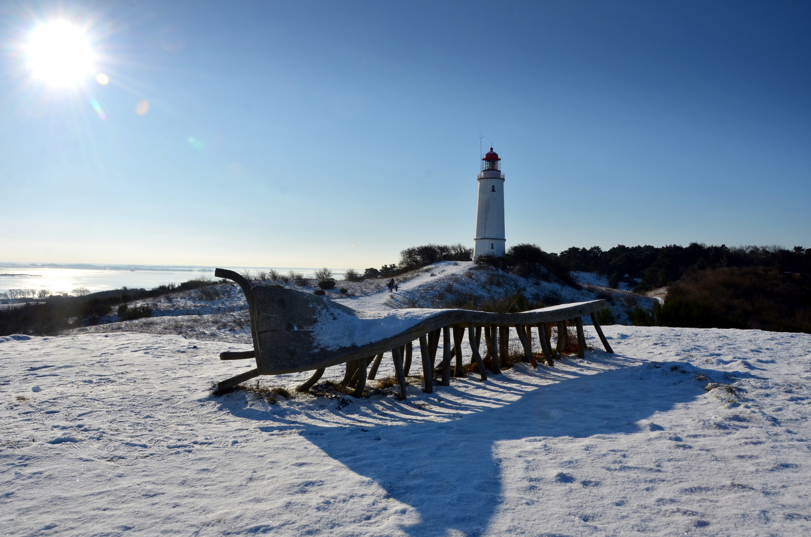 Leuchtturm Dornbusch im Februar 2018