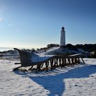 Leuchtturm Dornbusch im Februar 2018