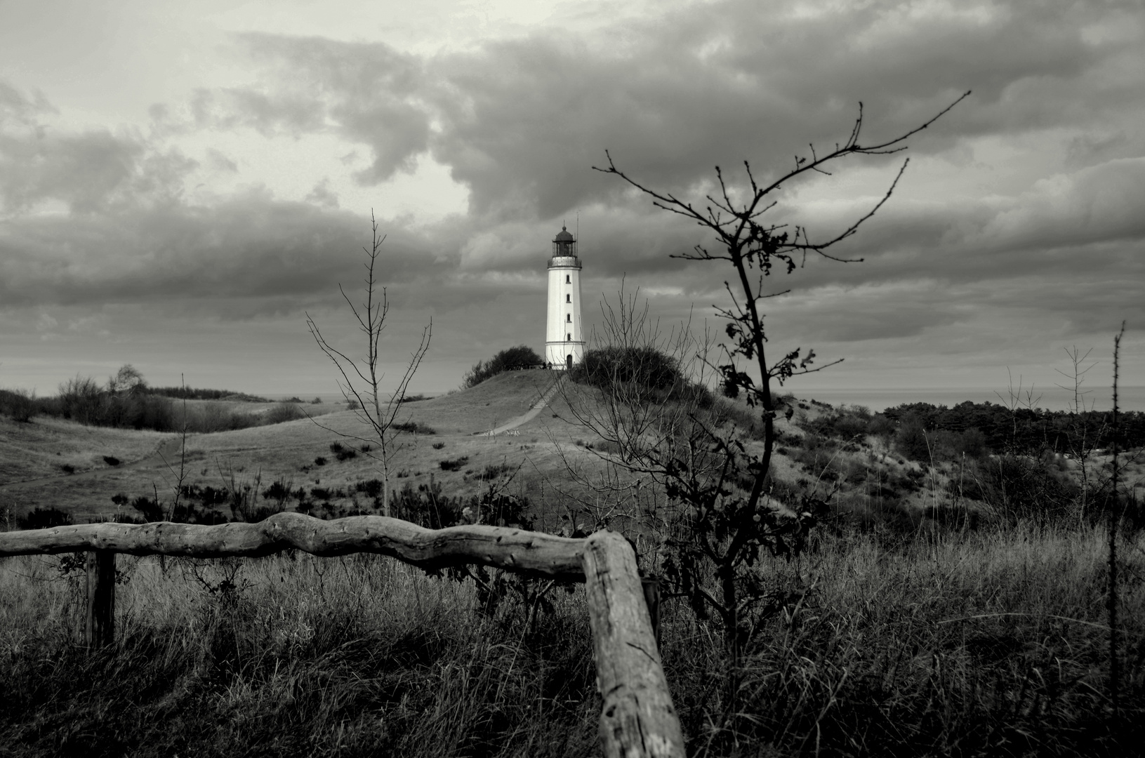 Leuchtturm Dornbusch im milden Dezember