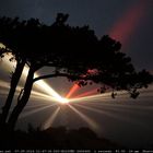 Leuchtturm Dornbusch in der Nacht