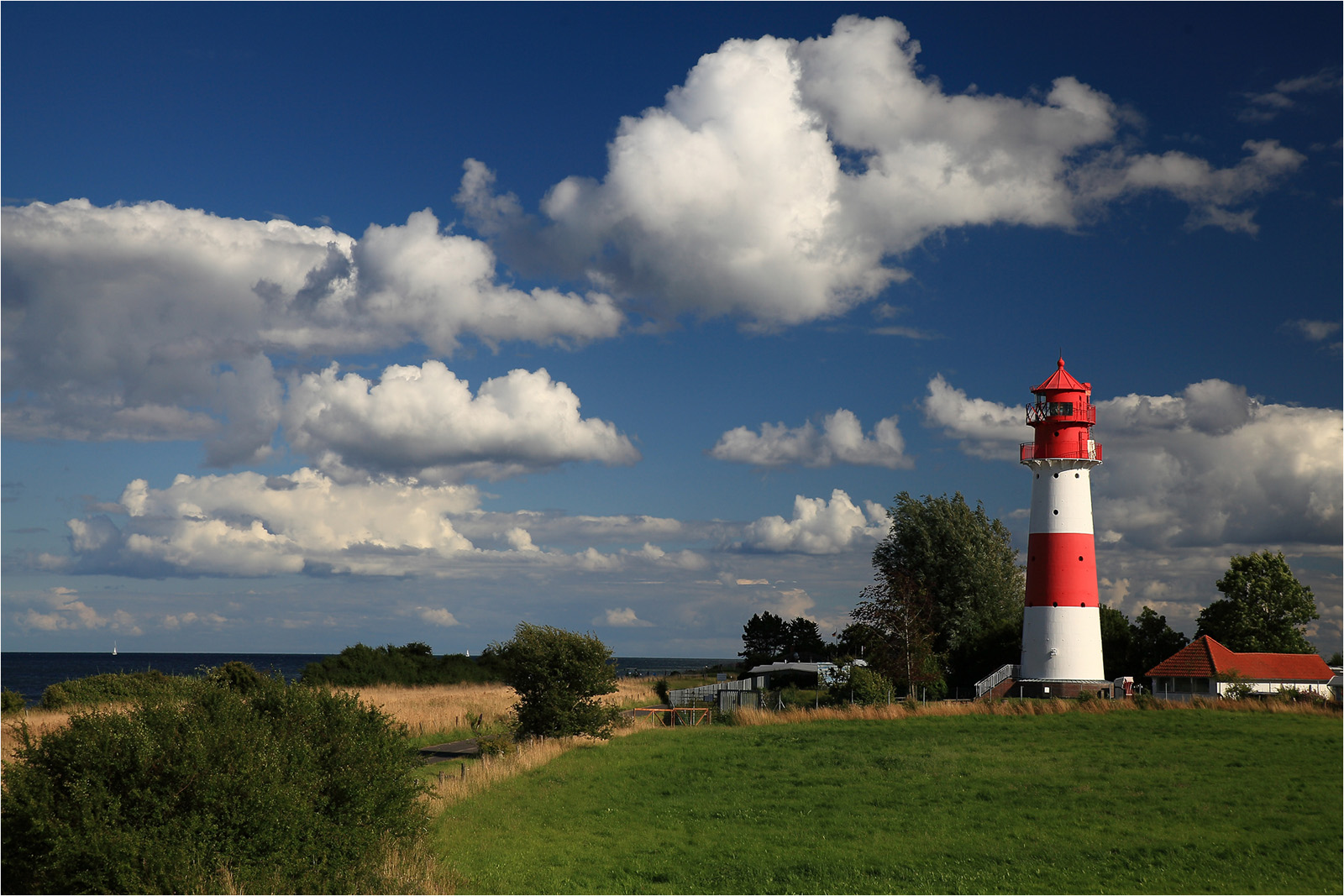 Leuchtturm Falshöft Ostsee foto de Stock