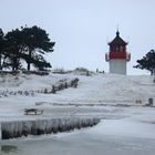 Leuchtturm Gellen im Winter