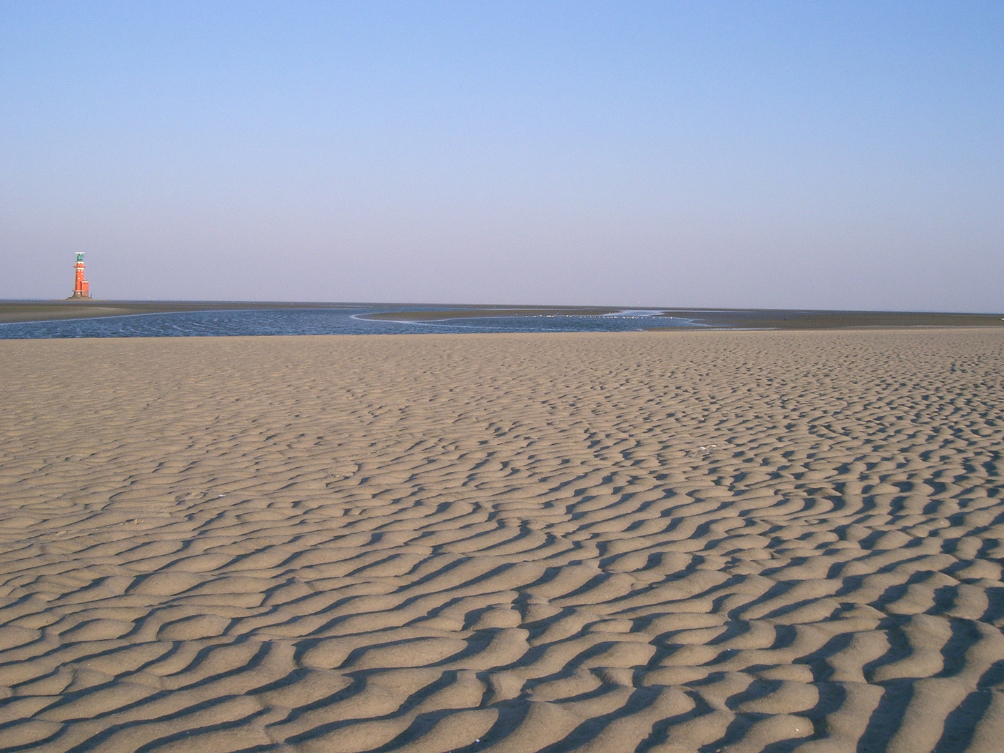 Leuchtturm Hoheweg im Wattenmeer