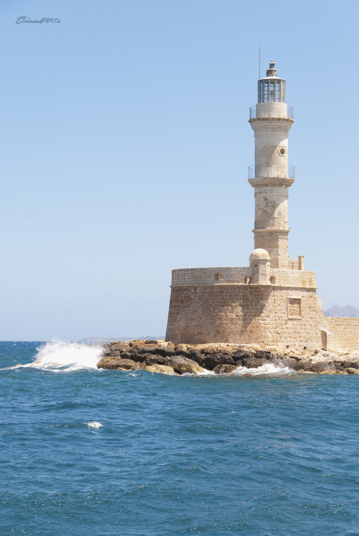 Leuchtturm im Hafen von Chania