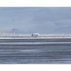 Leuchtturm im Winter auf Sylt