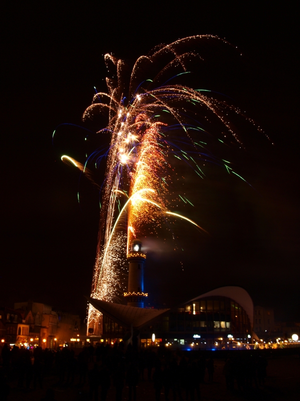 Leuchtturm in Flammen