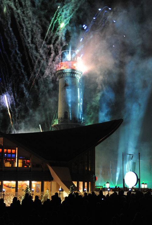 Leuchtturm in Flammen