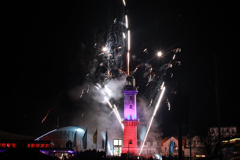 Leuchtturm in Flammen