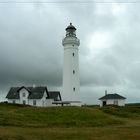 Leuchtturm in Hirtshals / Nordjütland.Das Wetter ist bedrohlich.