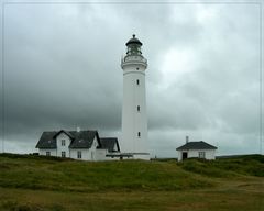 Leuchtturm in Hirtshals / Nordjütland.Das Wetter ist bedrohlich.