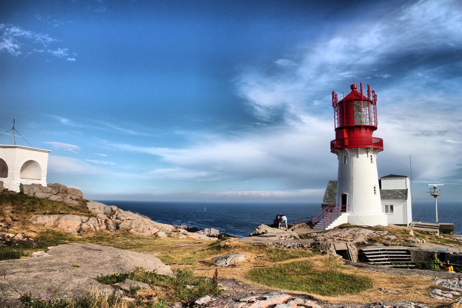 Leuchtturm in Lindesnes, südlichster Punkt von Norwegen