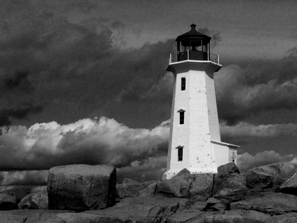 Leuchtturm in Peggys Cove, Nova Scotia, Kanada