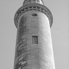 Leuchtturm in schwarz-weiß
