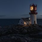 Leuchtturm Lindesnes Fyr zur Blauen Stunde