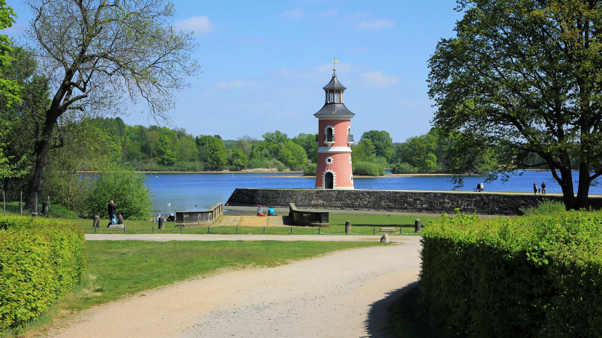 Leuchtturm Moritzburg im Mai