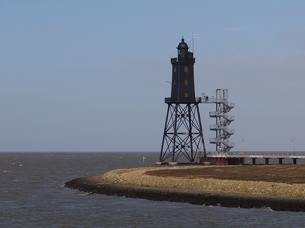 Leuchtturm "Oberfeuer-Eversand" in Dorum, Wesermündung