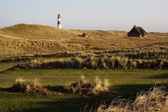 Leuchtturm Ostellenbogen Insel Sylt.