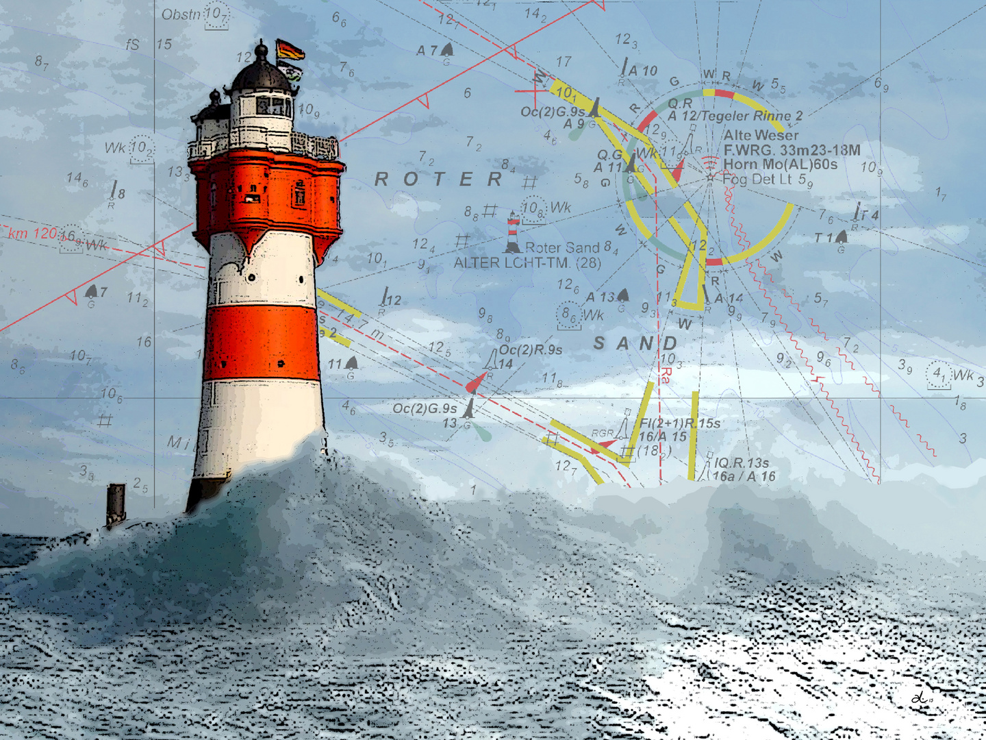 Leuchtturm Roter Sand Foto & Bild | leuchtturm, maritim, landschaft