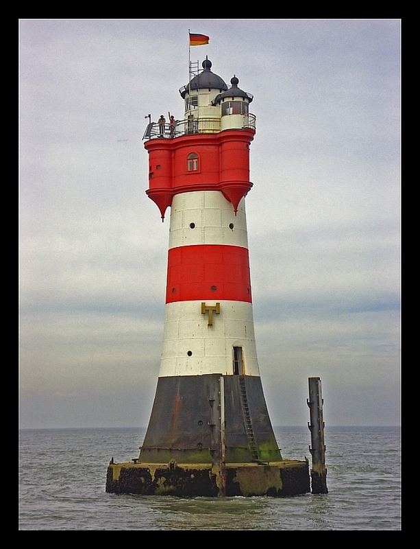 Leuchtturm "Roter Sand" Foto & Bild landschaft, bach, fluss & see