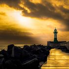 Leuchtturm-Sassnitz bei Sonnenuntergang 