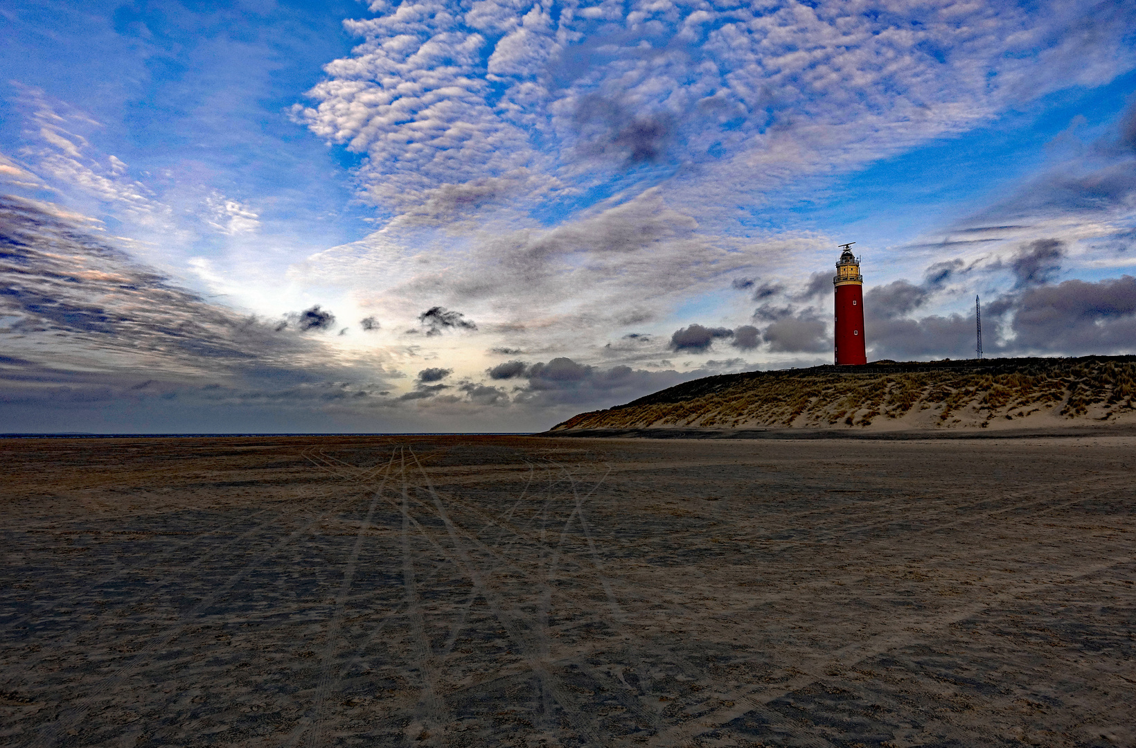 Leuchtturm Texel Nord im März
