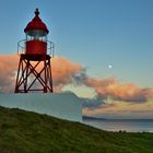 Leuchtturm und Sonnenuntergang