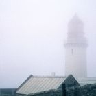 Leuchtturm von Dunnet Head im Nebel