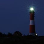 Leuchtturm von Hörnum bei Nacht