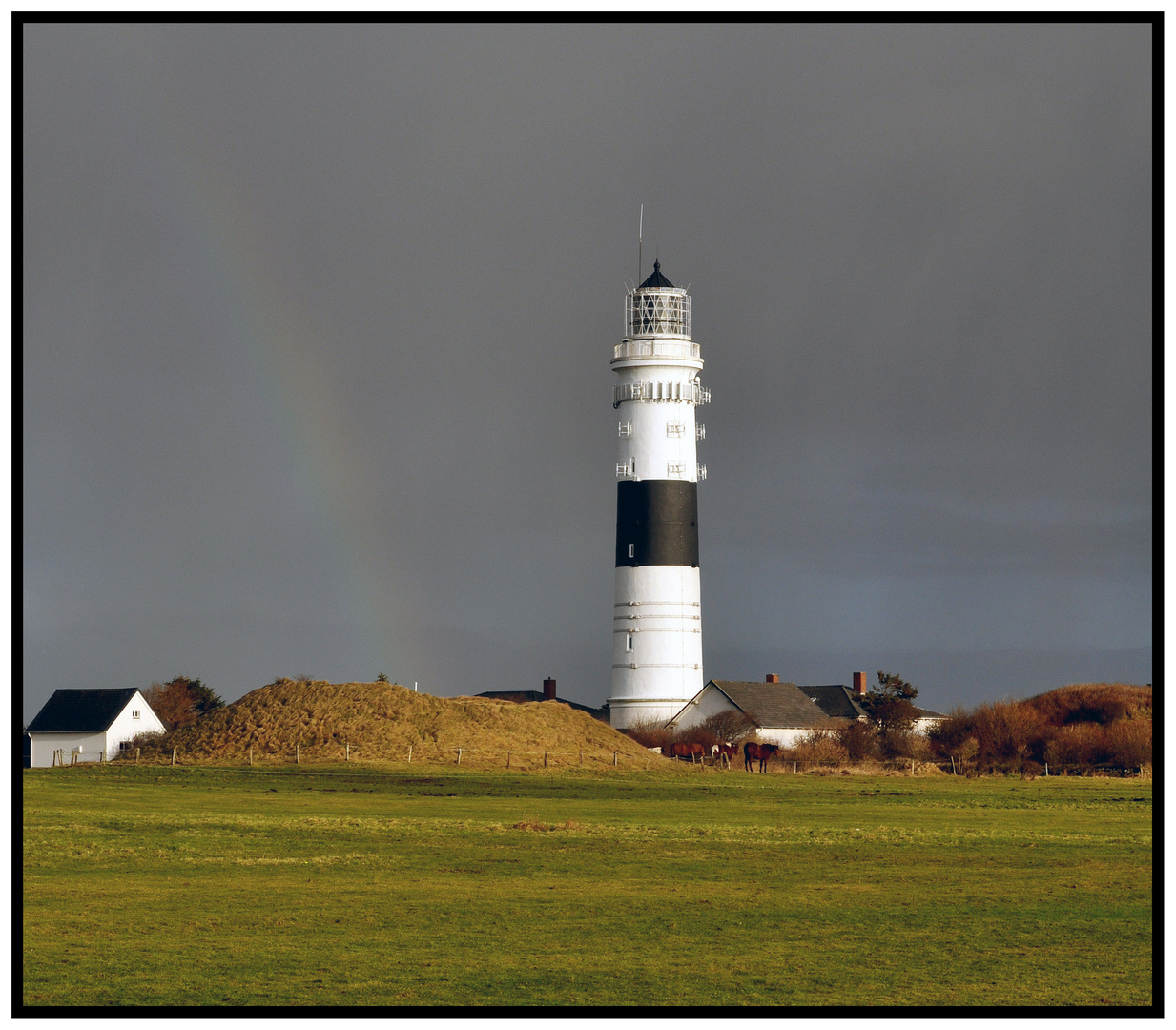 Leuchtturm von Kampen im Januar