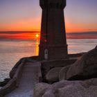 Leuchtturm von Ploumanac'h bei Sonnenuntergang