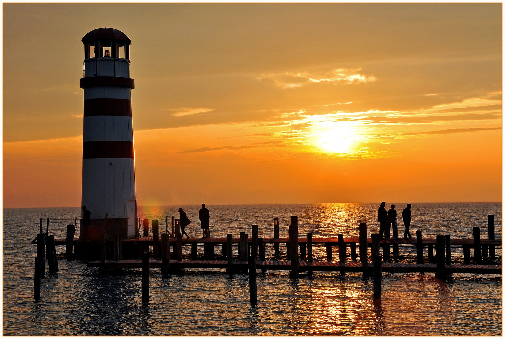 Leuchtturm von Podersdorf am Neusiedlersee