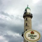 Leuchtturm von Warnemünde mit Lieblingsgetränk