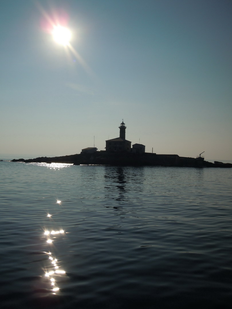 Leuchtturm vor Rovinj, Oktober 2011