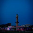 Leuchtturm Warnemünde bei Nacht