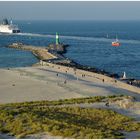 Leuchtturm Warnemünde ganz oben....