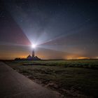 Leuchtturm Westerhever bei Nacht