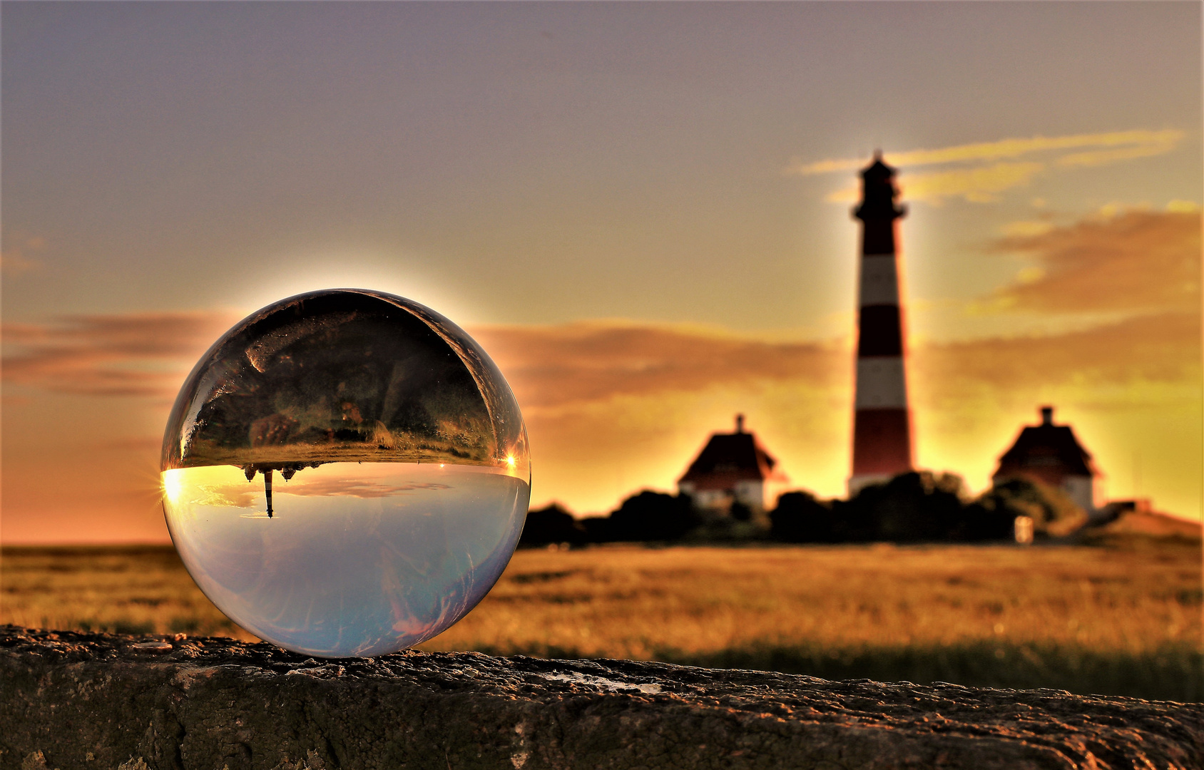 Leuchtturm Westerhever gekugelt