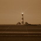 Leuchtturm "Westerhever" im Dunkeln