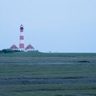 Leuchtturm Westerheversand am Abend