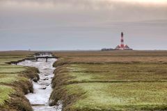 Leuchtturm Westerheversand im Winter