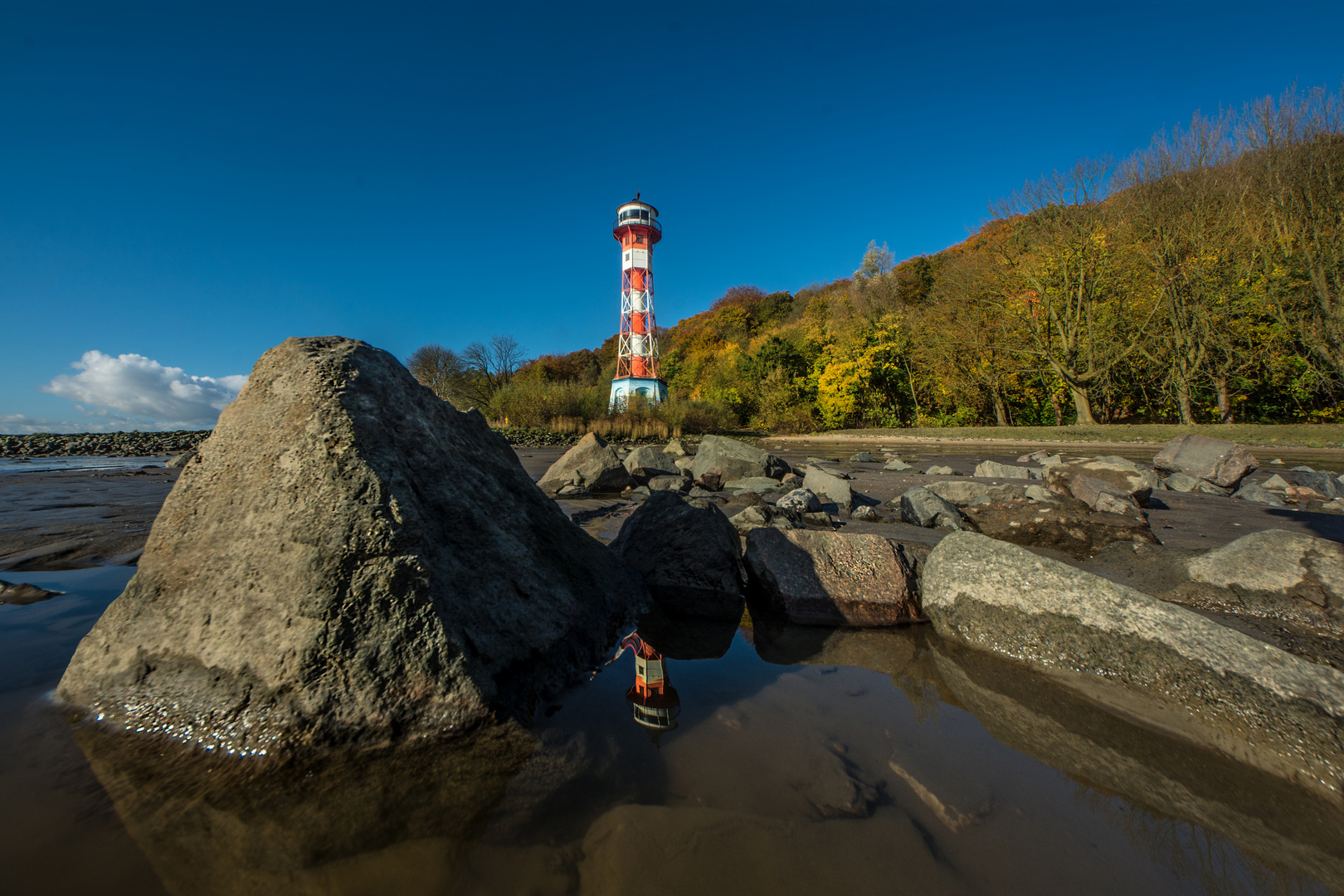 Leuchtturm Wittenbergen im Herbst