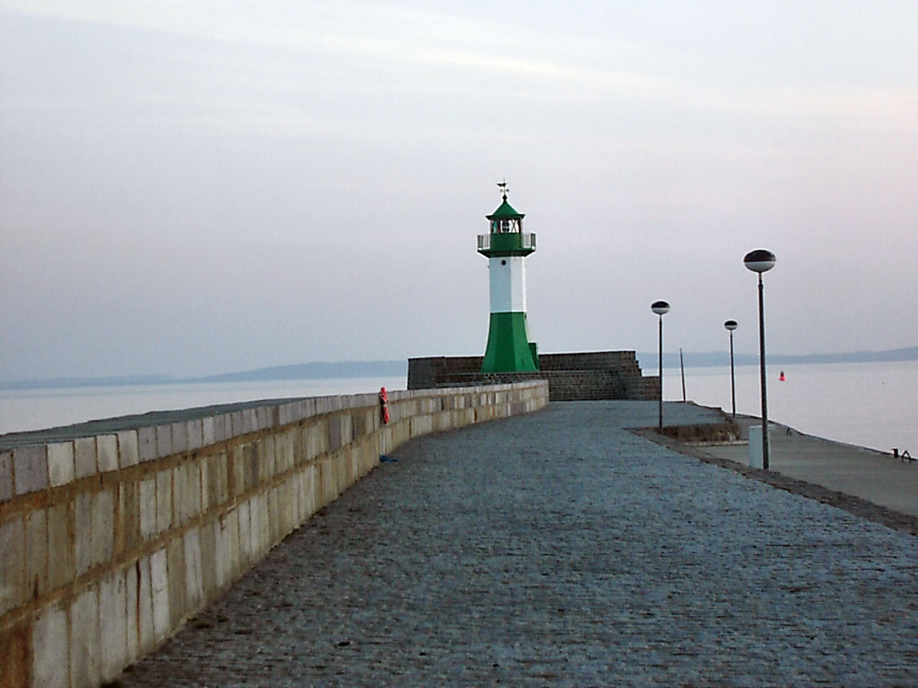 Leuchtturmanlage im Hafen von Sassnitz (Insel Rügen)