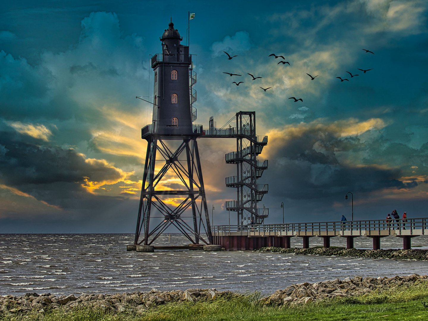 Leuchtturmdenkmal-Obereversand beiCuxhaven/NS